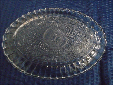 Vintage Oval Fleur de Lys Sandwich Platter | Ozzy's Antiques, Collectibles & More