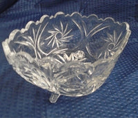 Vintage Early American Pattern Footed Candy Dish - Cut Glass | Ozzy's Antiques, Collectibles & More