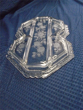 Vintage Fostoria Relish Midnight Rose 5-Part Crystal Dish | Ozzy's Antiques, Collectibles & More