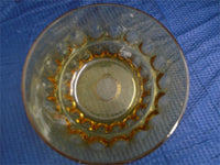 Vintage Amber Glass Thumbprint Large Serving Bowl | Ozzy's Antiques, Collectibles & More