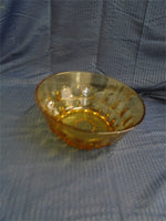 Vintage Amber Glass Thumbprint Large Serving Bowl | Ozzy's Antiques, Collectibles & More