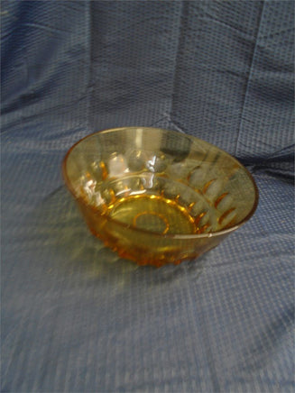 Vintage Amber Glass Thumbprint Large Serving Bowl | Ozzy's Antiques, Collectibles & More