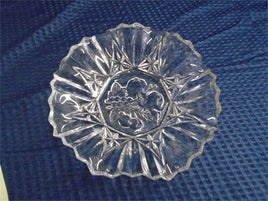 Vintage Pressed Glass Bowl w/ Embossed Fruit & Star Pattern | Ozzy's Antiques, Collectibles & More