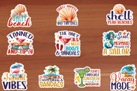 Beach Sticker Sheet-20 Stickers | Ozzy's Antiques, Collectibles & More