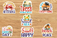 Beach Sticker Sheet-15 Stickers | Ozzy's Antiques, Collectibles & More