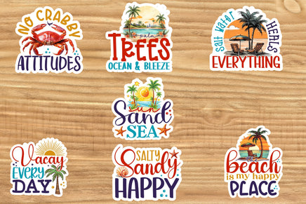 Beach Sticker Sheet-15 Stickers | Ozzy's Antiques, Collectibles & More