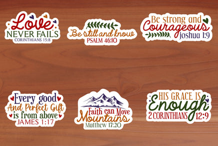 Bible Verse Sticker Sheet-10 Stickers | Ozzy's Antiques, Collectibles & More