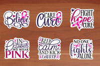 Breast Cancer Awareness Sticker Sheet-10 Stickers | Ozzy's Antiques, Collectibles & More