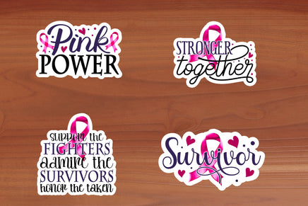 Breast Cancer Awareness Sticker Sheet-10 Stickers | Ozzy's Antiques, Collectibles & More