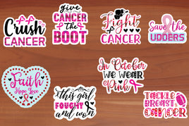 Breast Cancer Awareness Sticker Sheet-14 Stickers | Ozzy's Antiques, Collectibles & More