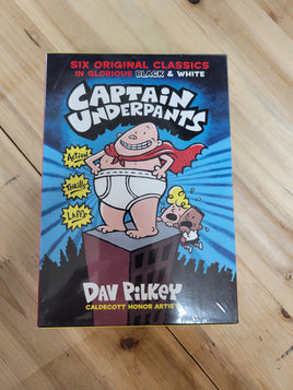 Captain Underpants Six Original Classics In Glorious Black & White -Paperback Box Set | Ozzy's Antiques, Collectibles & More