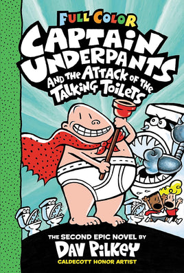Captain Underpants and the Attack of the Talking Toilets: Color Edition-Second Epic Novel-Hardcover | Ozzy's Antiques, Collectibles & More