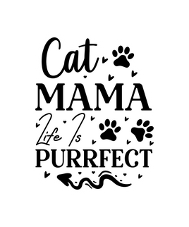 Cat Mama Life Is Purrfect Sticker