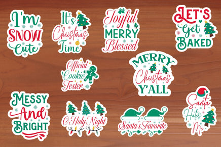 Christmas Sticker Sheet-19 Stickers | Ozzy's Antiques, Collectibles & More