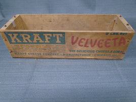 Vintage Kraft Velveeta 2lb Wooden Cheese Box- Chicago, IL | Ozzy's Antiques, Collectibles & More
