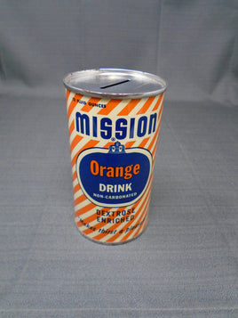 Vintage 1950 Mission Orange Drink Can Coin Bank-12 ounce | Ozzy's Antiques, Collectibles & More