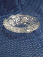 Vintage Heavy Glass Ashtray W/ Frosted Roses | Ozzy's Antiques, Collectibles & More