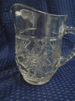 Vintage Star Of David Small Clear Glass Pitcher | Ozzy's Antiques, Collectibles & More