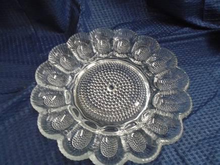 Vintage Indiana Hobnail Pressed Glass Deviled Egg Platter -15 Egg Holder | Ozzy's Antiques, Collectibles & More