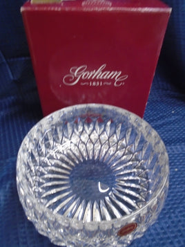 Vintage Gorham Athena Full Lead Crystal Bowl 8"  #C164 German Cut Glass | Ozzy's Antiques, Collectibles & More