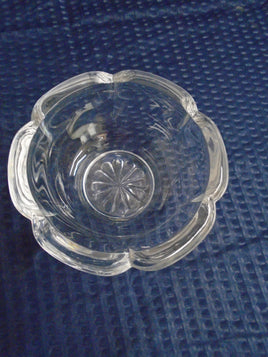 Vintage Heavy Crystal Desert Dish- Etched Bottom | Ozzy's Antiques, Collectibles & More
