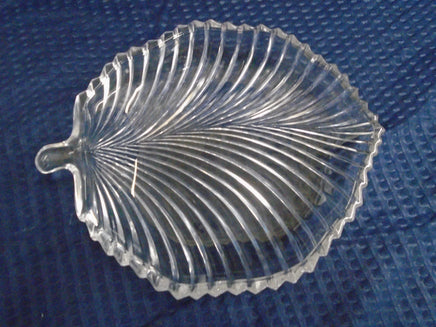 Vintage Leaf Crystal Glass Tray | Ozzy's Antiques, Collectibles & More