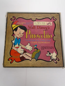 Vintage 1949 Cliff Edwards Walt Disney's Pinocchio Book & Record Set 7" RCA Victor Y 385 | Ozzy's Antiques, Collectibles & More