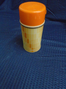 Vintage Yellow Orange Metal Thermos 6.5 | Ozzy's Antiques, Collectibles & More