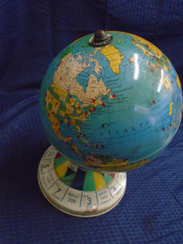 Vintage 1950s Replogle World Globe 8" USA Metal Air Race Magnetic Spinner Base | Ozzy's Antiques, Collectibles & More