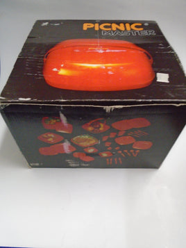 Vintage 70's Orange Picnic Master- Picnic Dish Set | Ozzy's Antiques, Collectibles & More