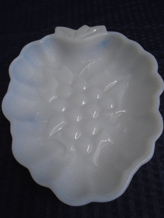 Vintage Hazel Atlas Milk Glass Grape Leaf Dish | Ozzy's Antiques, Collectibles & More