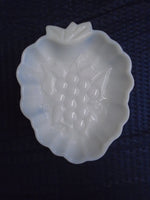 Vintage Hazel Atlas Milk Glass Grape Leaf Dish | Ozzy's Antiques, Collectibles & More