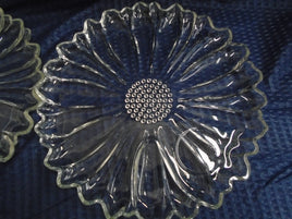 Vintage Hazel Atlas Sunflower Glass Snack Luncheon Plate Set of 4 | Ozzy's Antiques, Collectibles & More