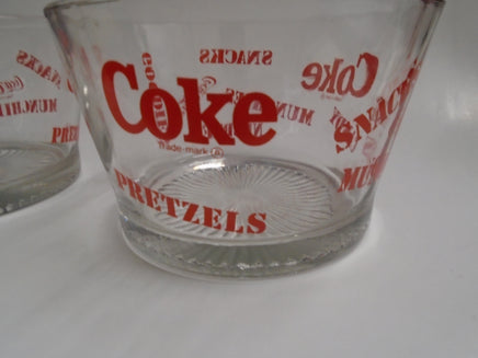 Vintage Coca Cola Glass Snack Bowls- Set of 2 | Ozzy's Antiques, Collectibles & More