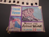 Vintage 60's Red Stereo Viewer W/ Wonders of the Animal World In Life-like 3D Color | Ozzy's Antiques, Collectibles & More