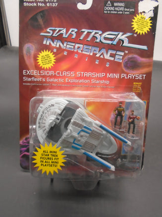 Star Trek Excelsior Class Starship Mini Playset w/ Riker & LaForge Innerspace Series | Ozzy's Antiques, Collectibles & More