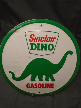 Sinclair Dino Gasoline Round Metal Sign | Ozzy's Antiques, Collectibles & More