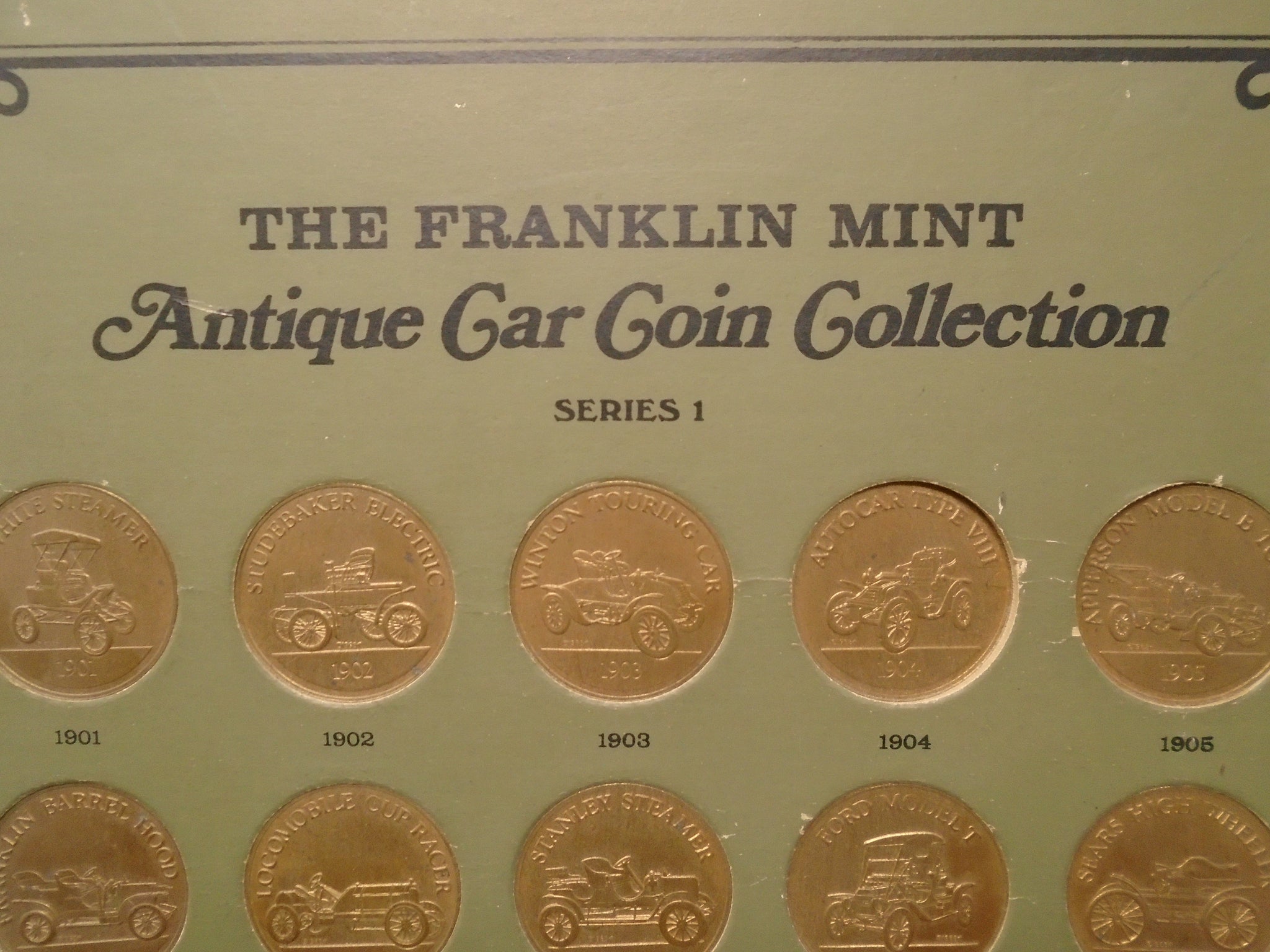 Franklin Mint Antique Car Coin Collection Series 1 1901 1925