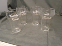 VIntage Coca Cola 5" Tall Bell Shaped Glasses- Set of 4 | Ozzy's Antiques, Collectibles & More