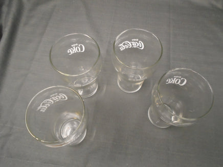 VIntage Coca Cola 5" Tall Bell Shaped Glasses- Set of 4 | Ozzy's Antiques, Collectibles & More