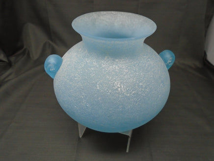 Baby blue italian Scavo Glass wheat vase | Ozzy's Antiques, Collectibles & More