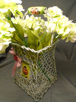 Lady Bug Basket with Florals | Ozzy's Antiques, Collectibles & More