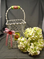 Lady Bug Basket with Florals | Ozzy's Antiques, Collectibles & More