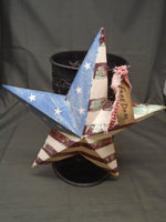 Black Americana Candle Holder with Metal Star | Ozzy's Antiques, Collectibles & More