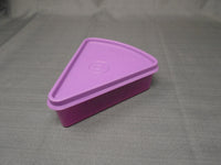 Vintage Tupperware Pie Slice Container W/ Lid-Purple | Ozzy's Antiques, Collectibles & More