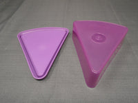 Vintage Tupperware Pie Slice Container W/ Lid-Purple | Ozzy's Antiques, Collectibles & More