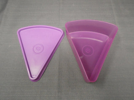 Vintage Tupperware Pie Slice Container W/ Lid-Purple | Ozzy's Antiques, Collectibles & More