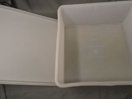 Vintage 70's Tupperware Large Clear Square Keeper W/Carrier | Ozzy's Antiques, Collectibles & More