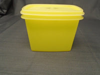 Vintage 60's Tupperware Rectangle Container- Yellow | Ozzy's Antiques, Collectibles & More