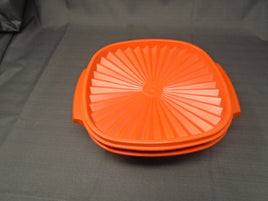 Vintage Tupperware Servalier Bowl W/Push Top Lid-Orange | Ozzy's Antiques, Collectibles & More